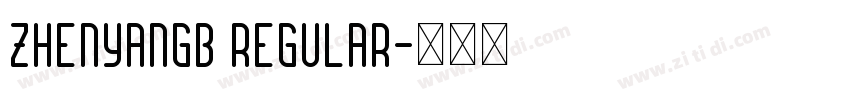 ZhenyanGB Regular字体转换